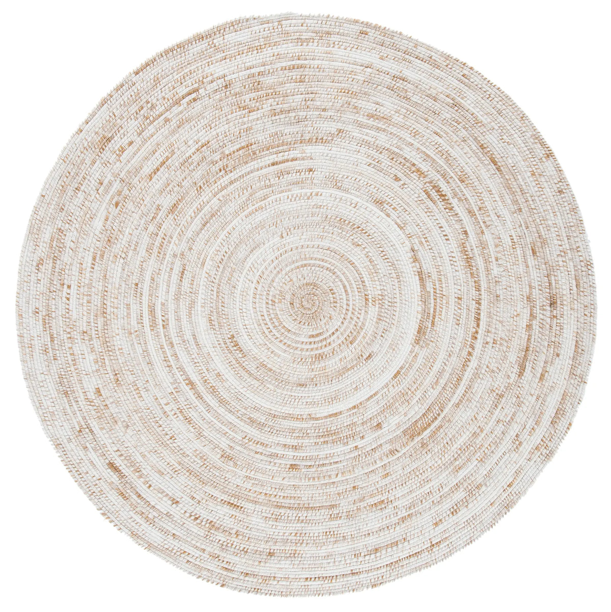 Safavieh Braided 5'-0" x 5'-0" Rug in Ivory / Brown
