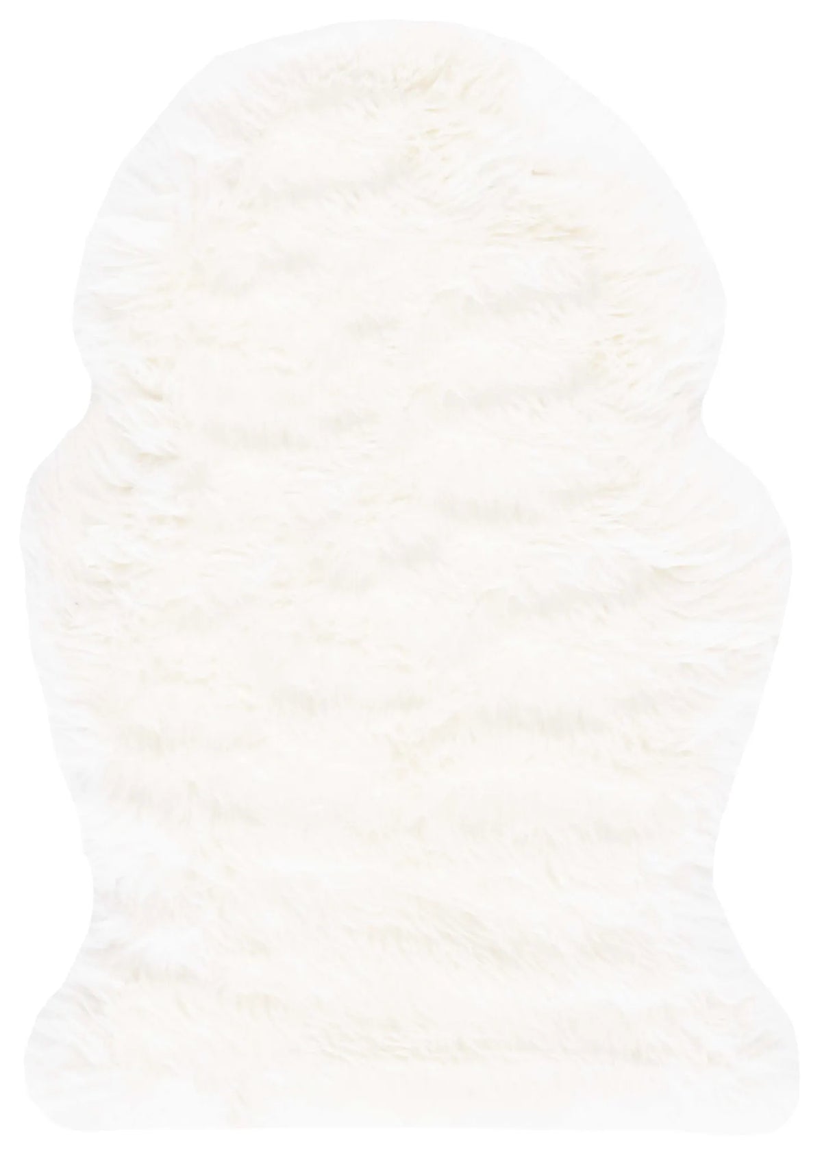 Safavieh Sheep Skin 2'-0" x 3'-0" Rug in Natural / White