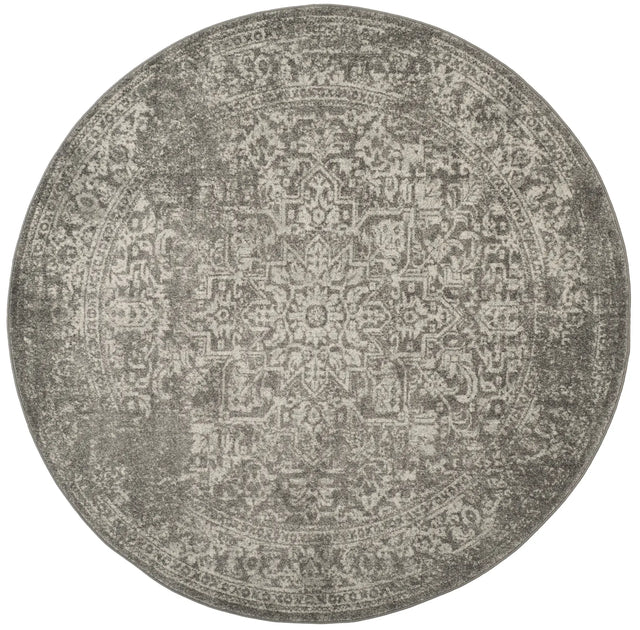 Safavieh Evoke 5'-3" x 5'-3" Rug in Silver / Ivory