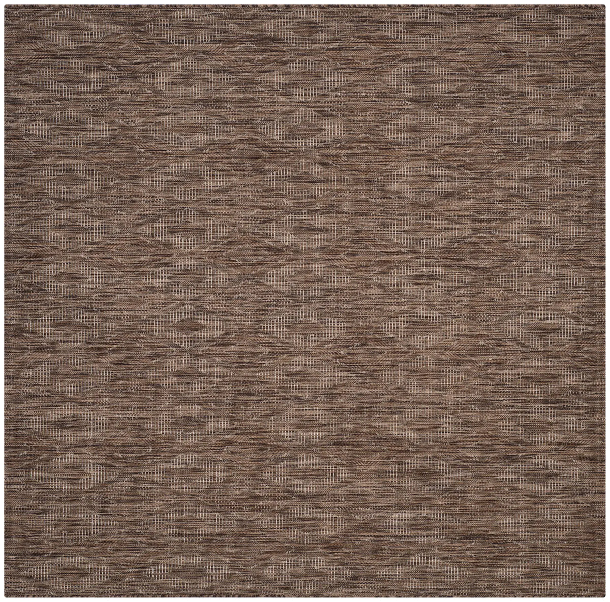 Safavieh Courtyard 6'-7" x 6'-7" Rug in Brown / Brown