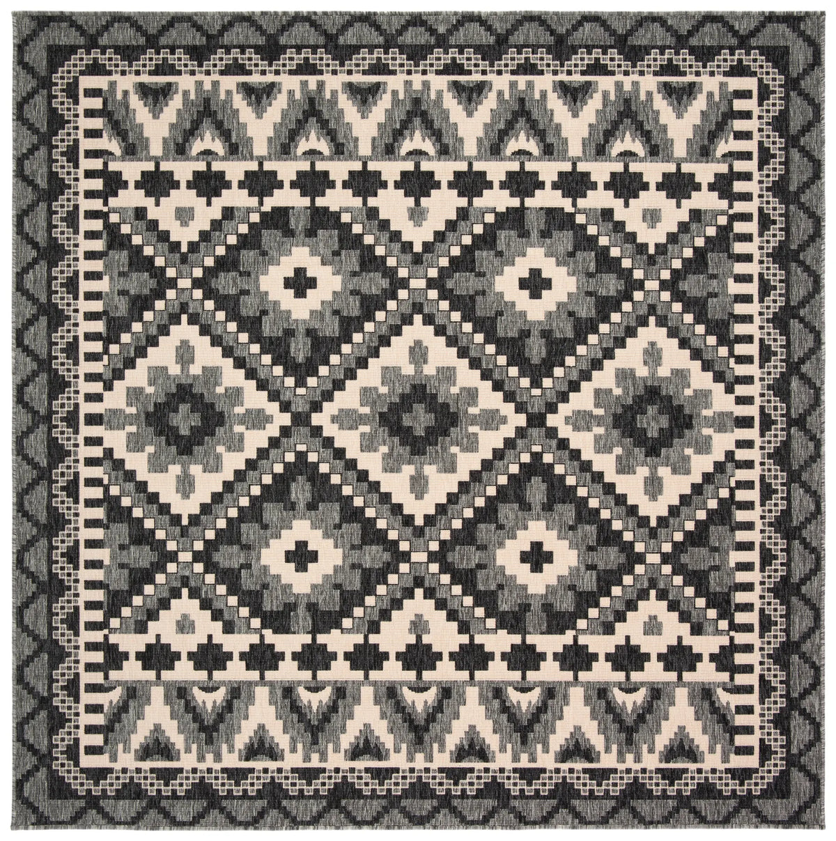Safavieh Veranda 6'-7" x 6'-7" Rug in Grey / Beige