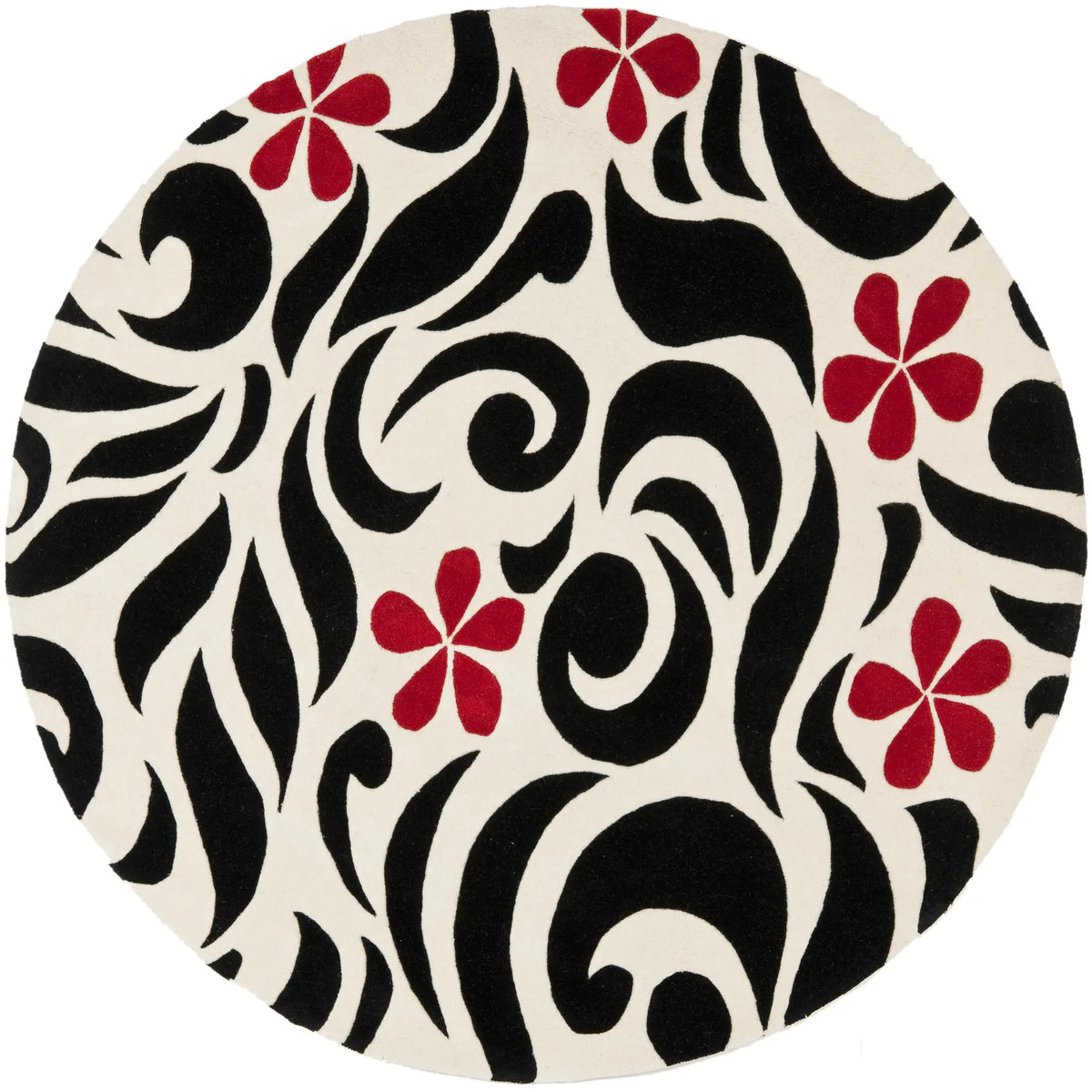 Safavieh Soho 6'-0" x 6'-0" Rug in Ivory / Black