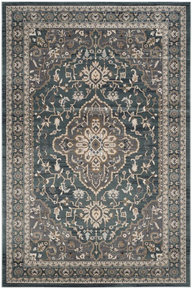 Safavieh Lyndhurst 10'-0" x 14'-0" Rug in Teal / Grey