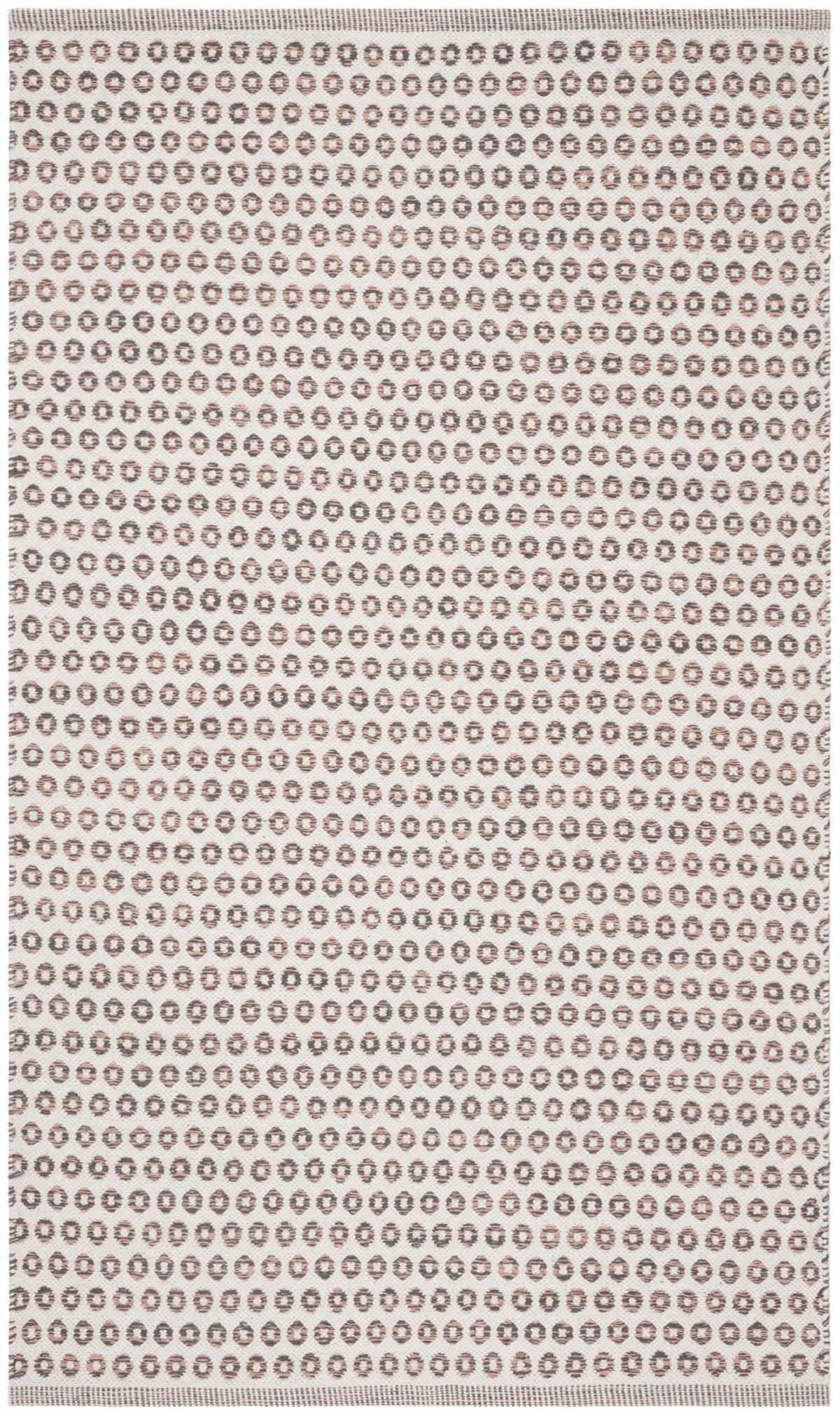 Safavieh Montauk 3'-0" x 5'-0" Rug in Charcoal/Peach / Ivory