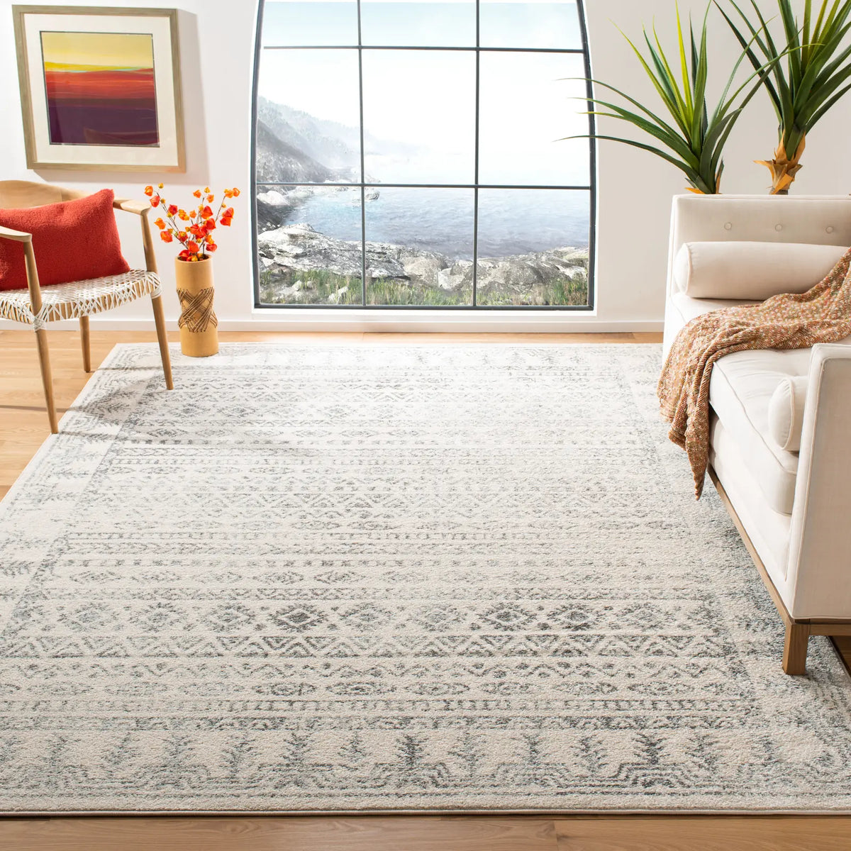Safavieh Tulum 10'-0" x 13'-0" Rug in Ivory / Grey