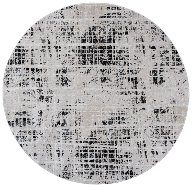 Safavieh Mila 6'-7" x 6'-7" Rug in Black / Ivory