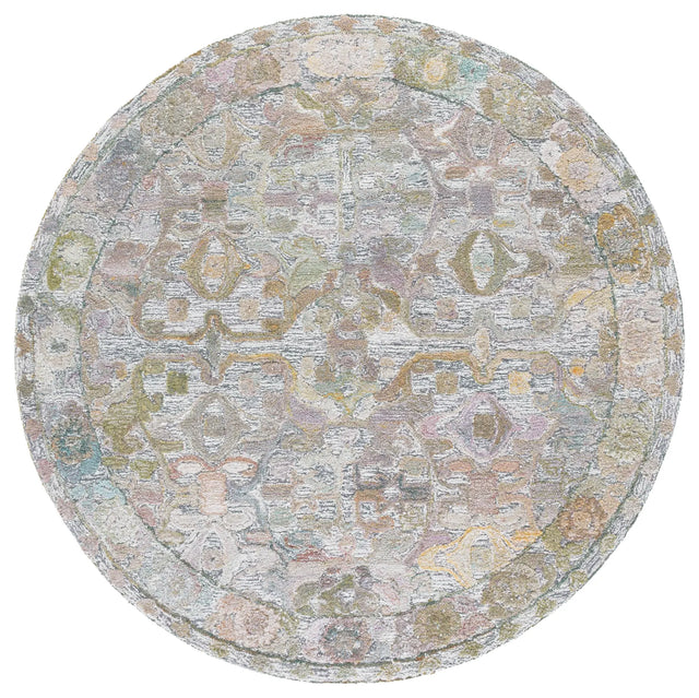 Safavieh Marquee 6'-0" x 6'-0" Rug in Green / Ivory