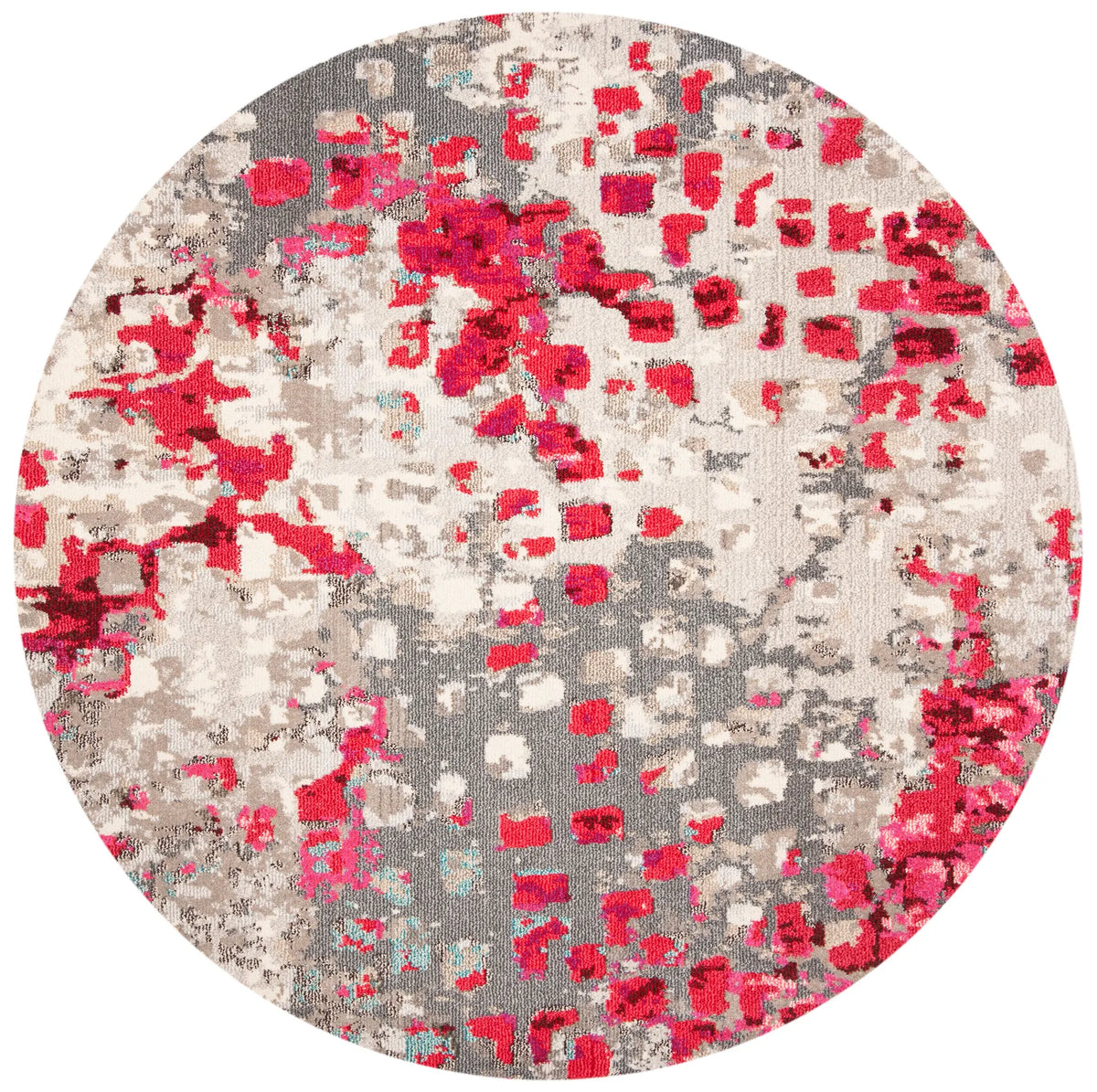 Safavieh Madison 5'-0" x 5'-0" Rug in Grey / Red