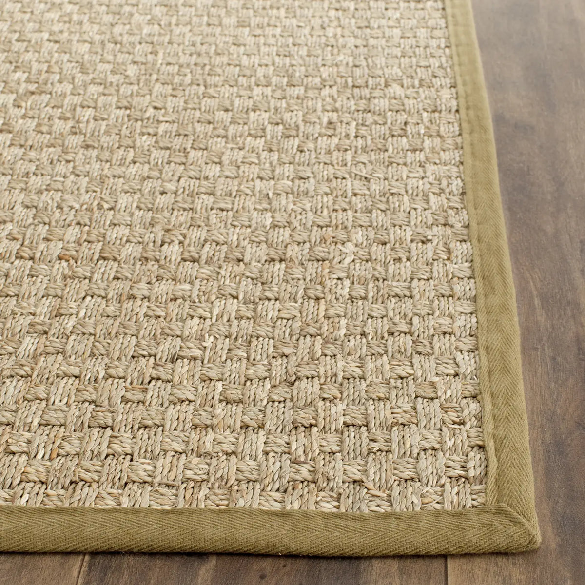 Safavieh Natural Fiber 2'-6" x 12'-0" Rug in Natural / Olive