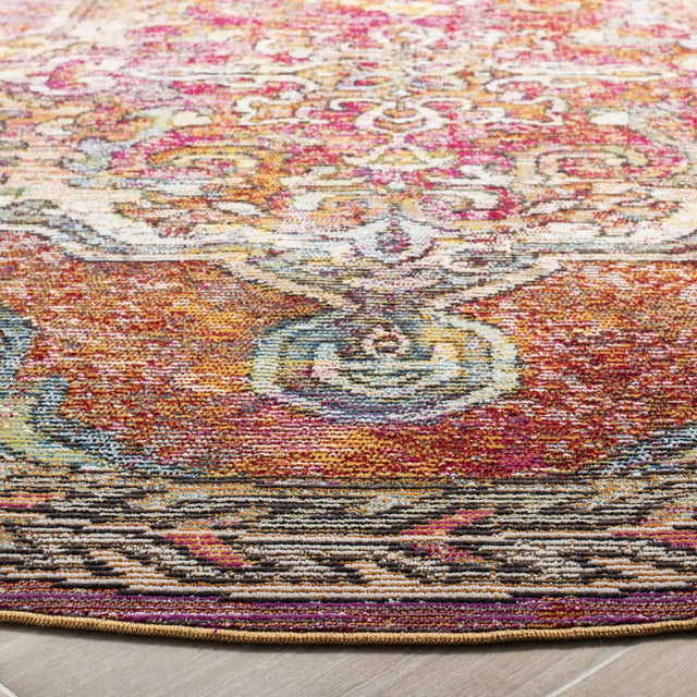 Safavieh Crystal 5'-0" x 5'-0" Rug in Orange / Light Blue