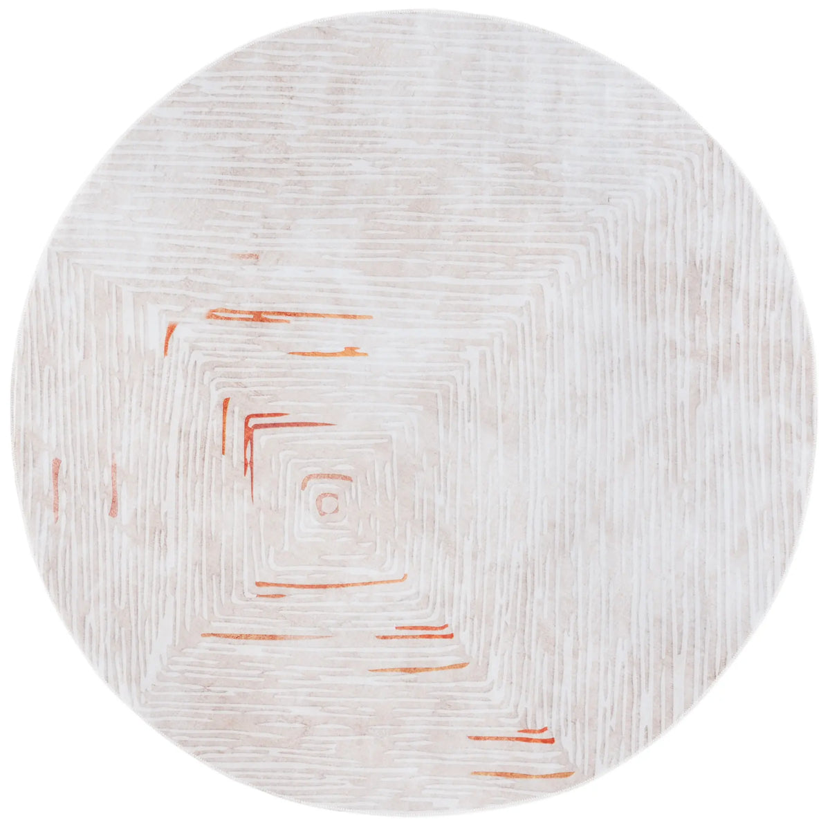 Safavieh Malibu 6'-0" x 6'-0" Rug in Beige / Rust