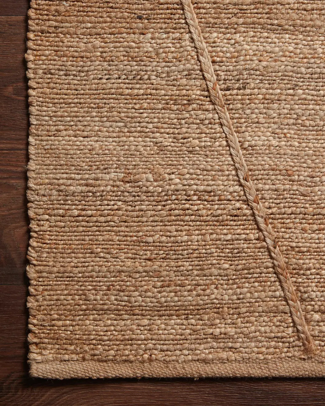 Loloi Bodhi Bod-05 Natural/Natural Rugs - corner on wood