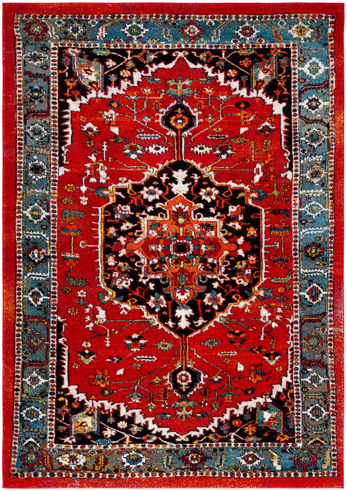 Safavieh Vintage Hamadan 4'-0" x 6'-0" Rug in Red / Blue