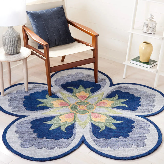 Safavieh Novelty 6'-0" x 6'-0" Rug in Blue / Grey
