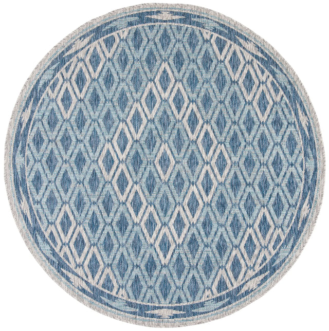 Safavieh Courtyard 6'-7" x 6'-7" Rug in Navy / Grey
