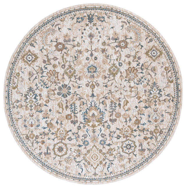 Safavieh Finley 6'-7" x 6'-7" Rug in Beige / Blue