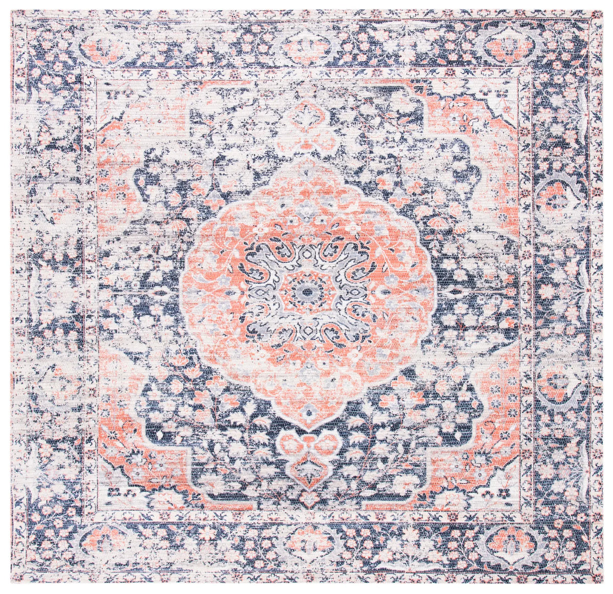 Safavieh Saffron 6'-0" x 6'-0" Rug in Navy / Ivory