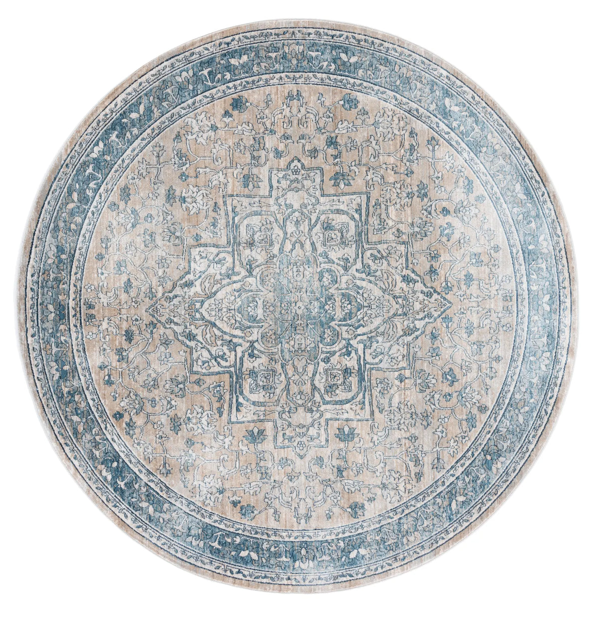 Safavieh Victoria 6'-7" x 6'-7" Rug in Blue / Grey