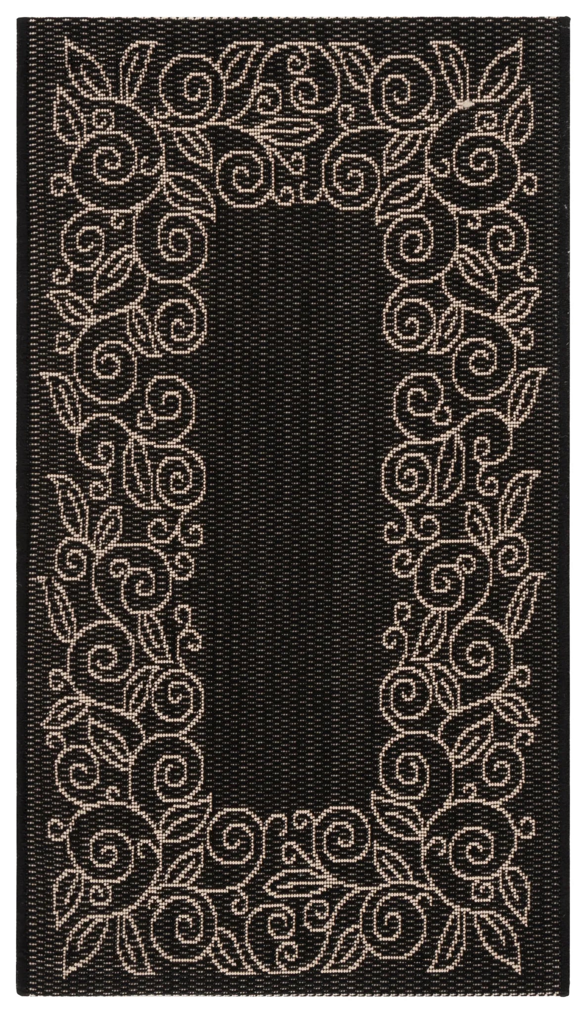 Safavieh Courtyard 2'-0" x 3'-7" Rug in Black / Beige