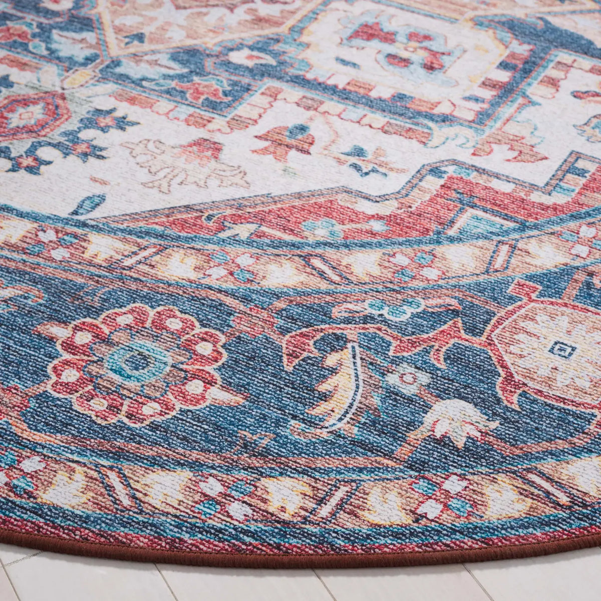 Safavieh Tucson 6'-0" x 6'-0" Rug in Rust / Blue
