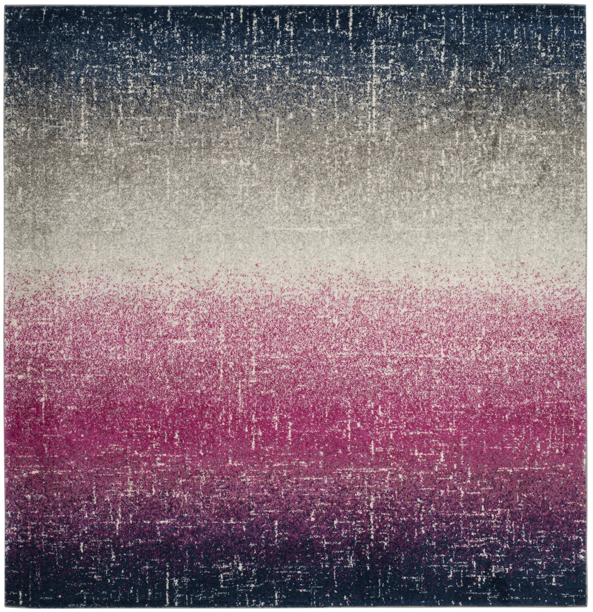 Safavieh Madison 6'-7" x 6'-7" Rug in Fuchsia / Navy