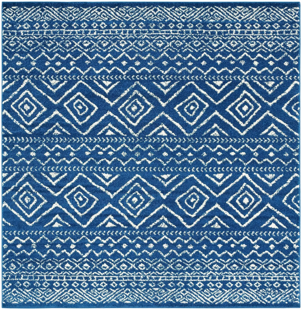 Safavieh Tulum 6'-7" x 6'-7" Rug in Navy / Ivory