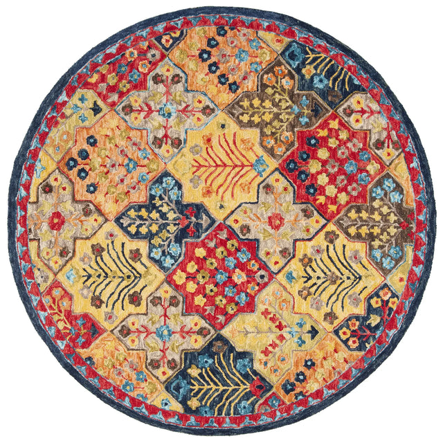 Safavieh Aspen 5'-0" x 5'-0" Rug in Blue / Orange
