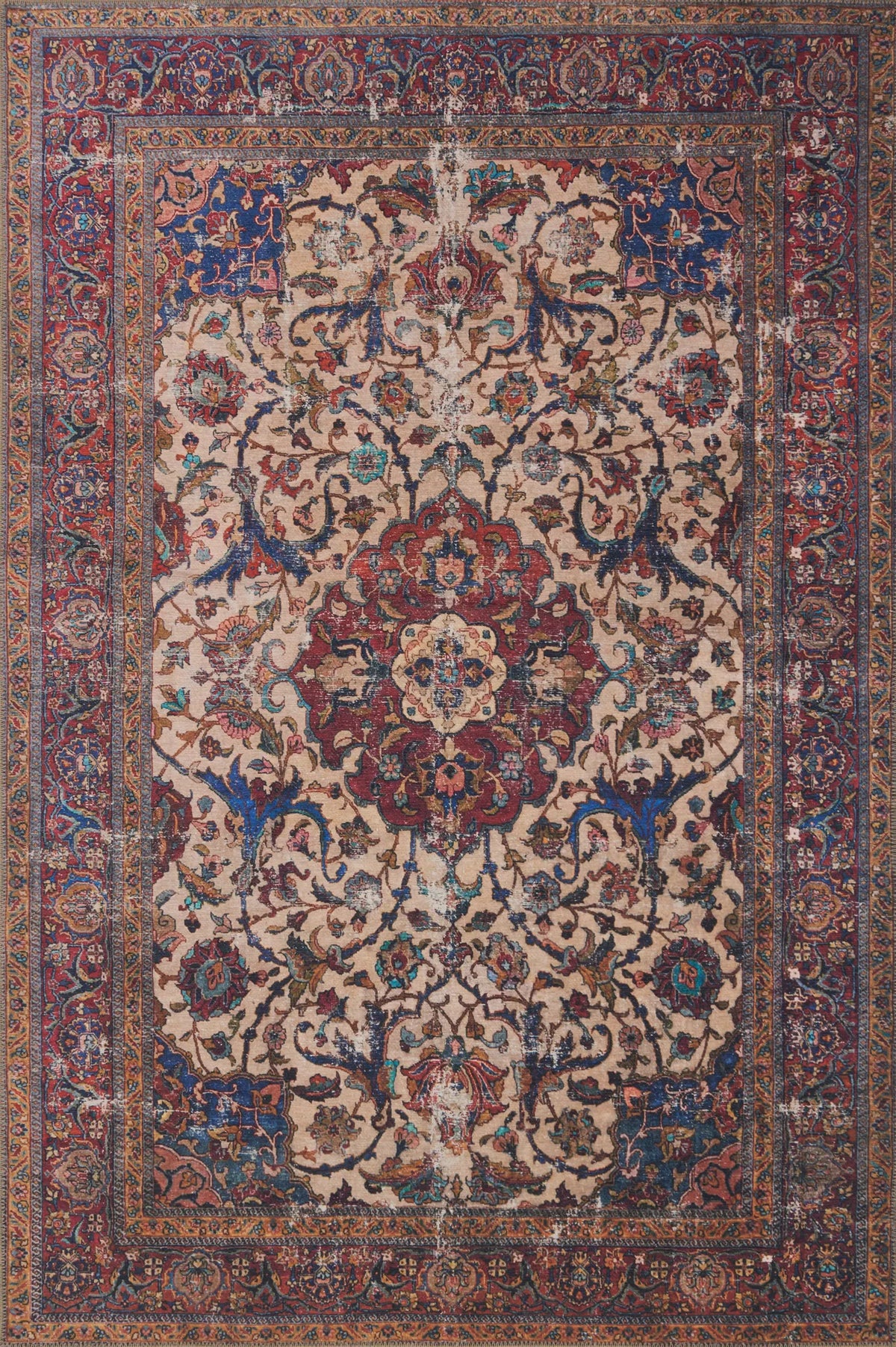 Loloi Loren Lq-11 Sand / Multi Rugs - main flat