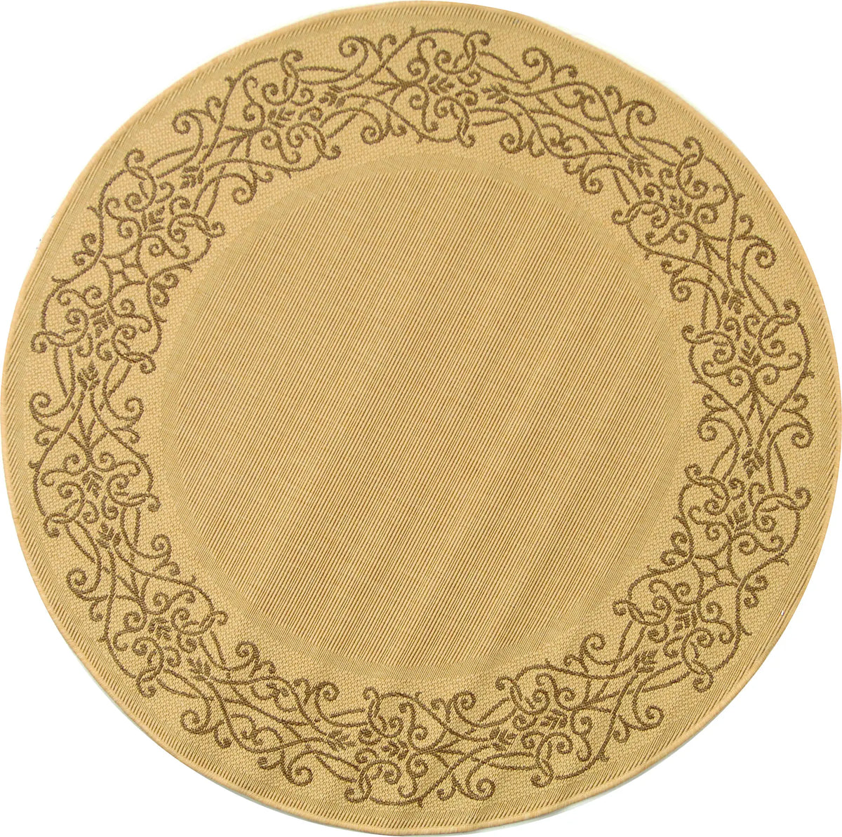 Safavieh Courtyard 5'-3" x 5'-3" Rug in Natural / Brown