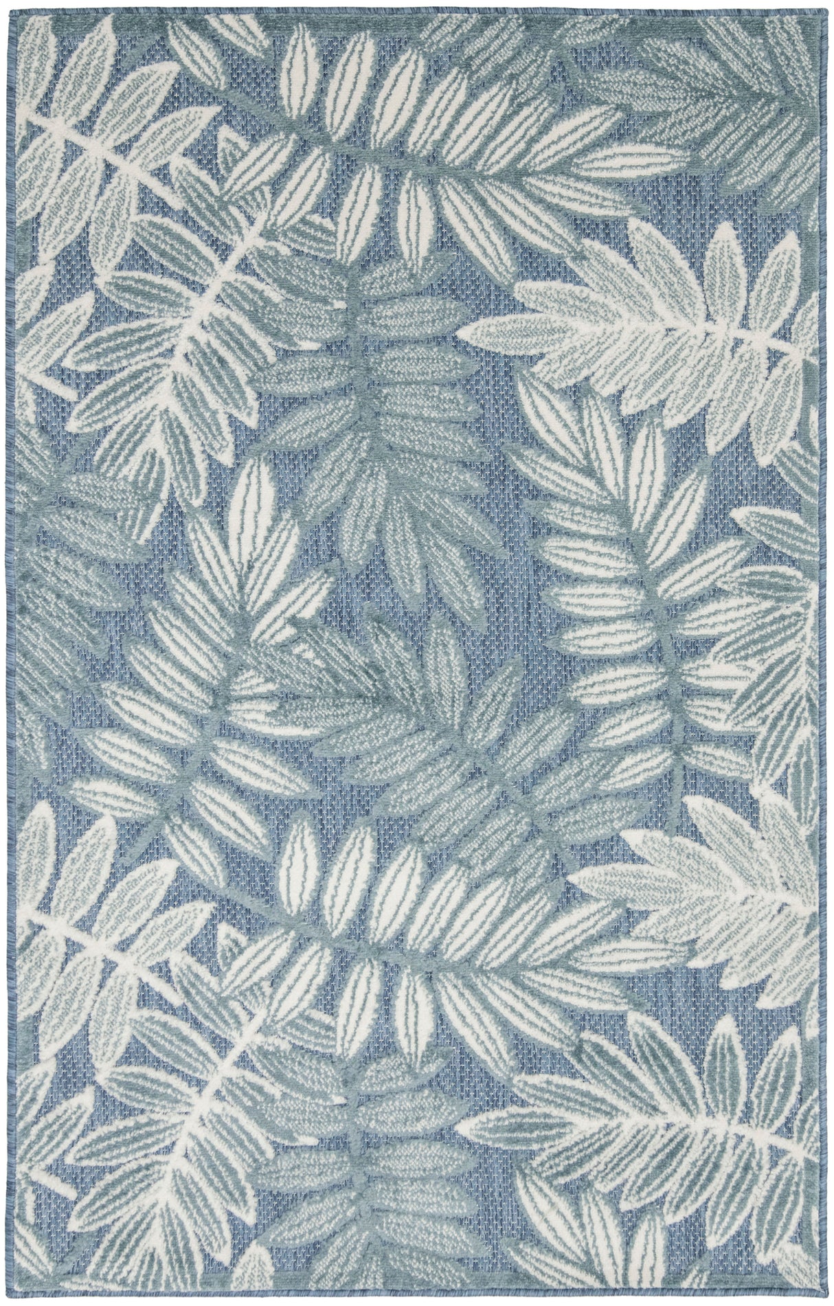 Nourison Aloha ALH18 Machine Made Blue Rug