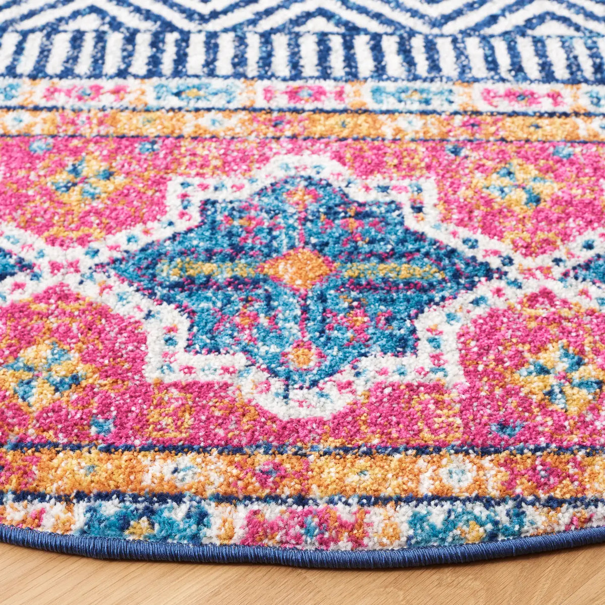 Safavieh Madison 6'-7" x 6'-7" Rug in Navy / Ivory