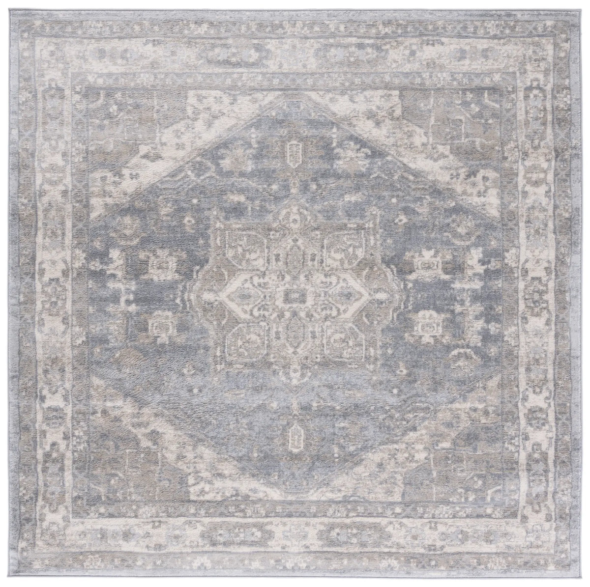 Safavieh Brentwood 6'-7" x 6'-7" Rug in Grey / Beige