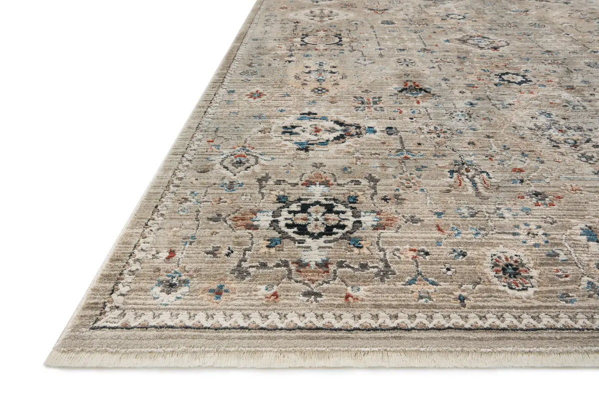 Loloi Leigh Lei-02 Dove/Multi Rugs - rug corner
