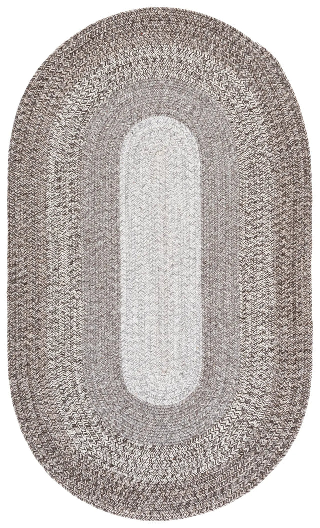 Safavieh Braided Fine Wool 3'-0" x 5'-0" Rug in Ivory / Brown