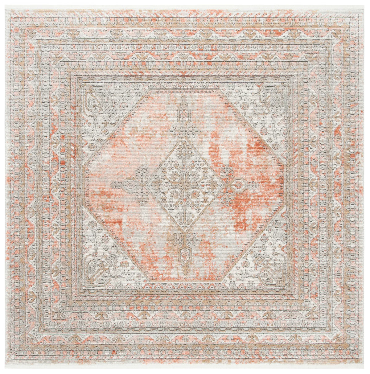 Safavieh Shivan 6'-7" x 6'-7" Rug in Rose / Grey