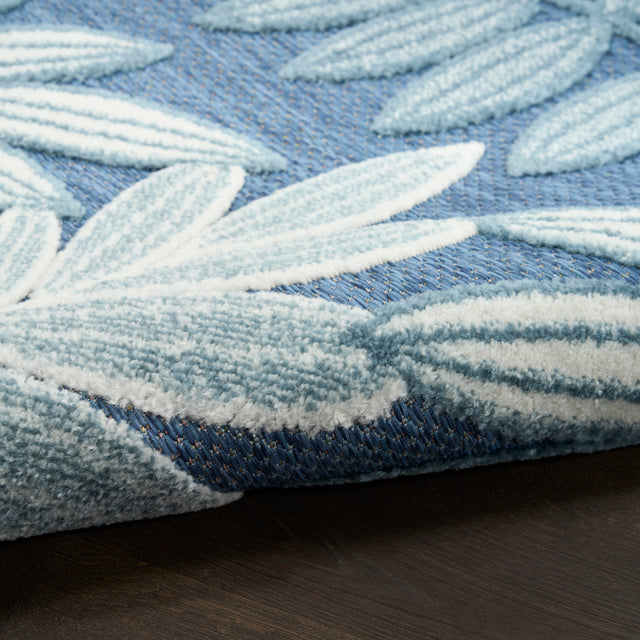 Nourison Aloha ALH18 Machine Made Blue Rug