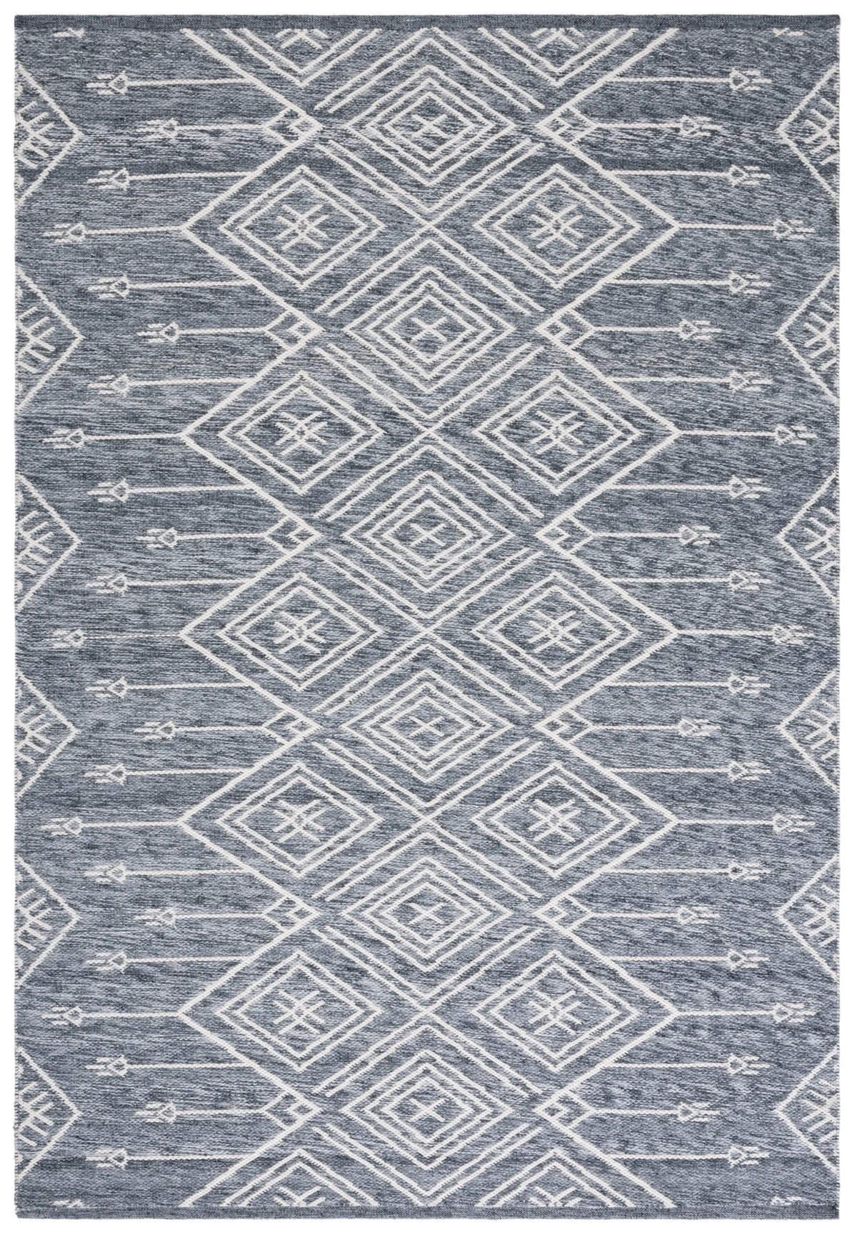 Safavieh Kilim 4'-0" x 6'-0" Rug in Grey / Ivory
