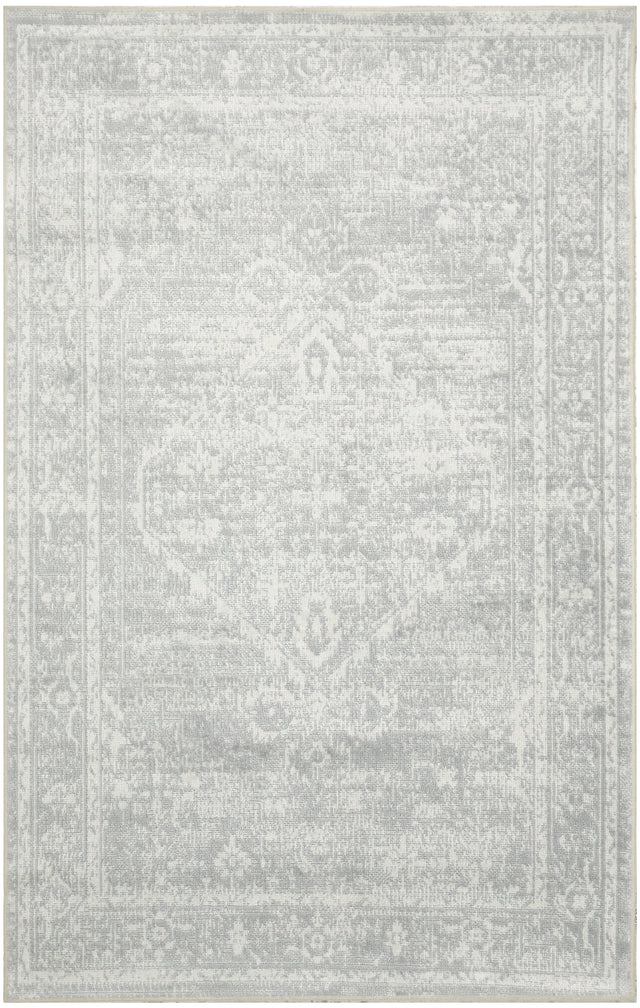Nourison Astra Machine Washable ASW11 Machine Made Light Grey Rug