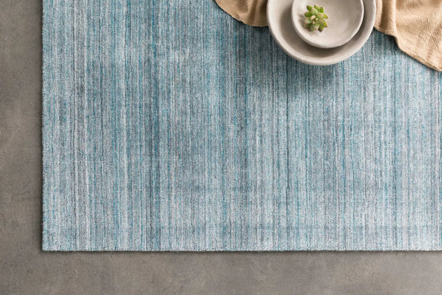 Loloi Pasadena Pas-01 Aqua Rug - styled aerial 1