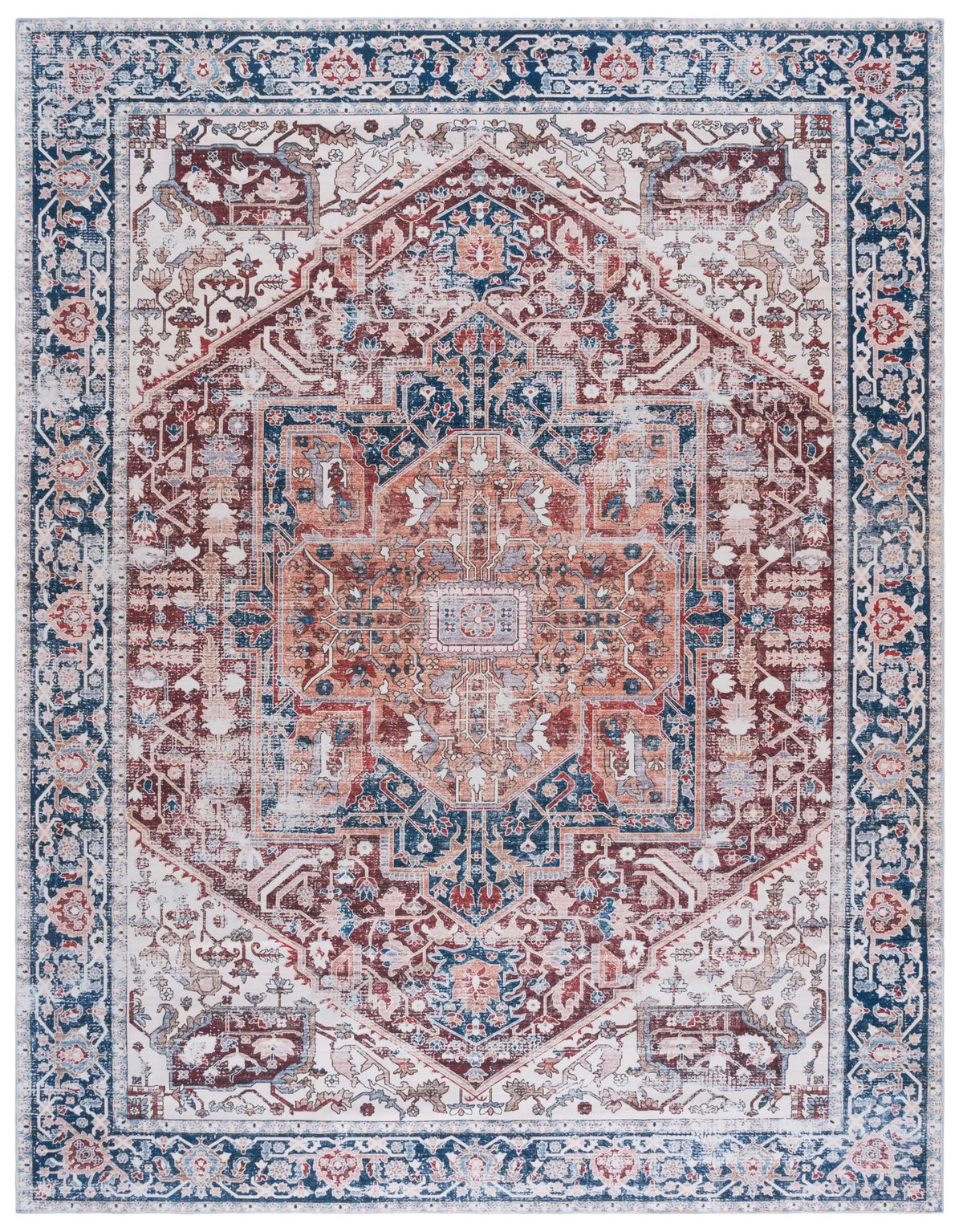 Safavieh Arizona 10'-0" x 14'-0" Rug in Red / Navy