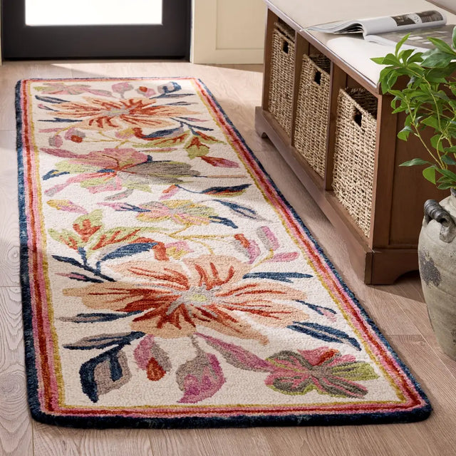 Safavieh Jardin 2'-3" x 8'-0" Rug in Ivory / Rust