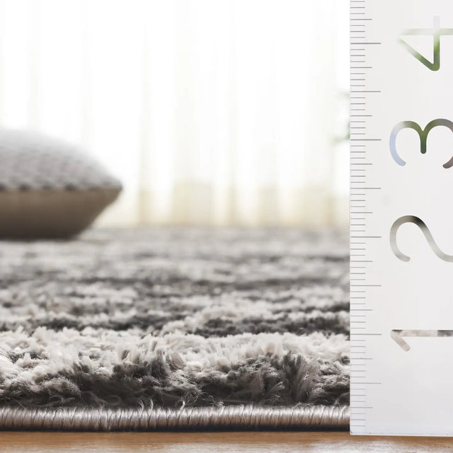 Safavieh Seattle Shag 900 4'-0" x 6'-0" Rug in Ivory / Grey