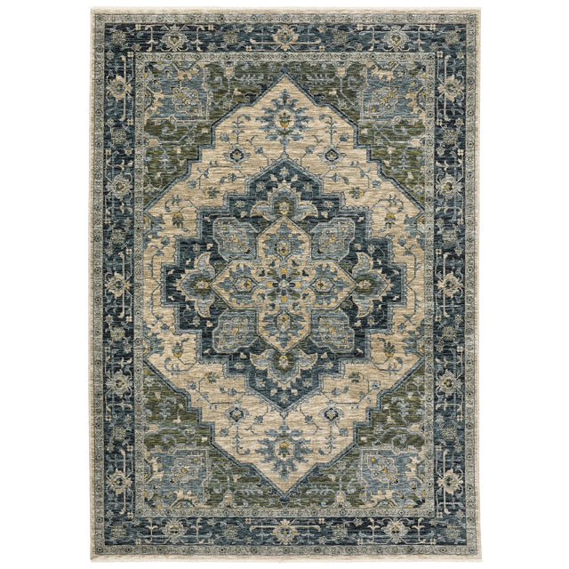Oriental Weavers Sphinx Aberdeen 051G1 Blue/Beige Rugs - main flat