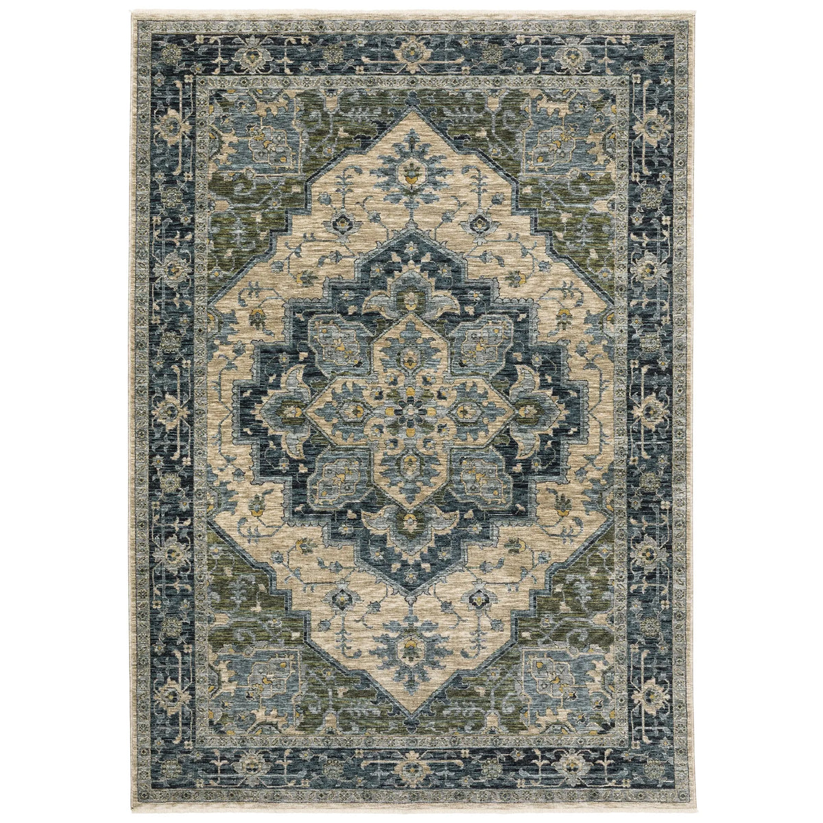 Oriental Weavers Sphinx Aberdeen 051G1 Blue/Beige Rugs - main flat