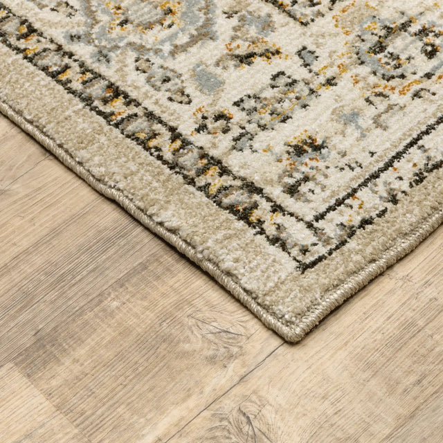 Oriental Weavers Sphinx Andorra 303D Beige / Ivory Rugs - corner detail