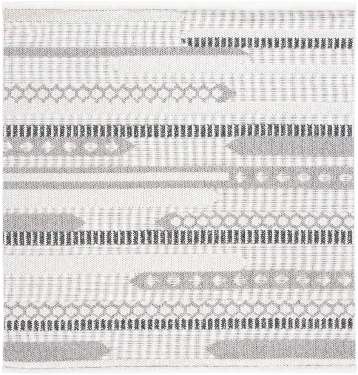 Safavieh Lotus 6'-7" x 6'-7" Rug in Ivory / Dark Grey