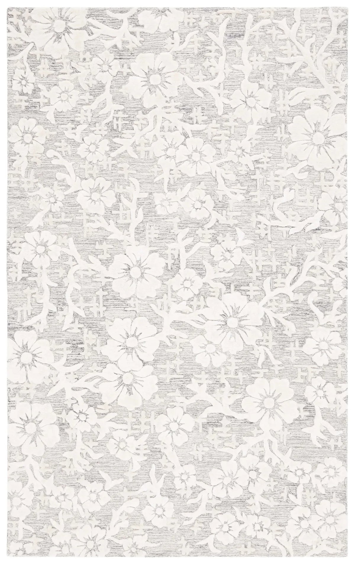 Safavieh Glamour 4'-0" x 6'-0" Rug in Grey / Ivory