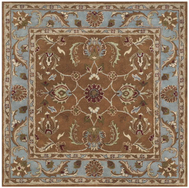 Safavieh Heritage 6'-0" x 6'-0" Rug in Brown / Blue