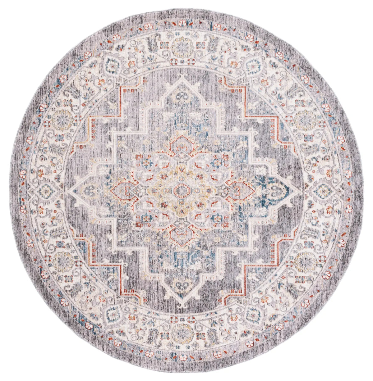 Safavieh Olympia 6'-0" x 6'-0" Rug in Dark Grey / Beige