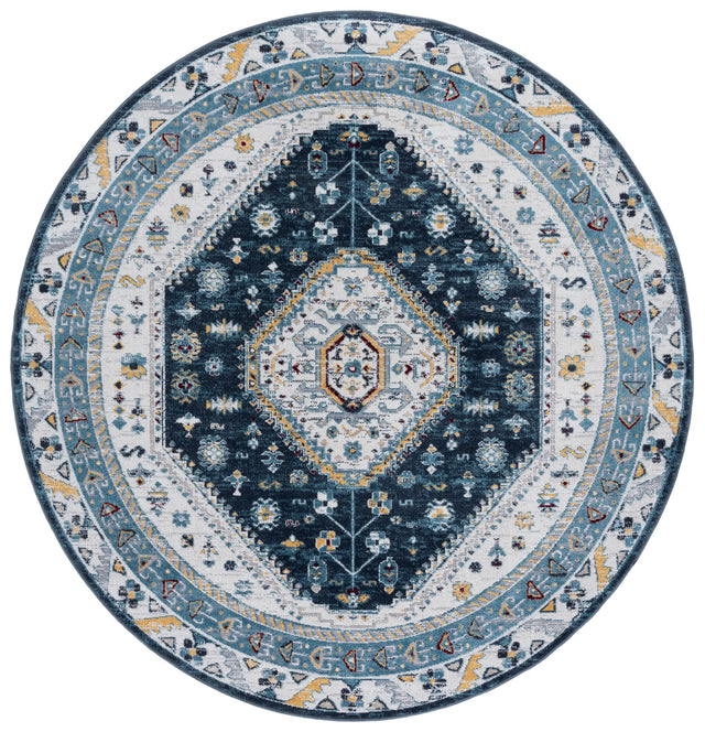 Safavieh Bayside 6'-7" x 6'-7" Rug in Navy / Blue